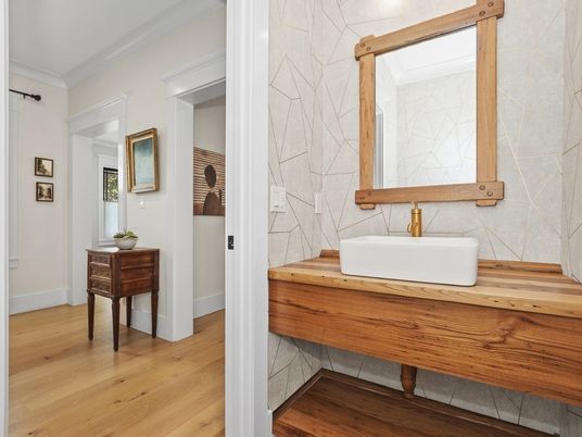 Bathroom, Interior, Wood Texture Flooring