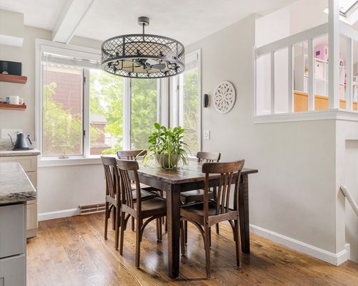Dining room, Interior, Wood Texture Flooring