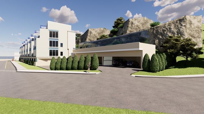 Exterior, Facade, Modern