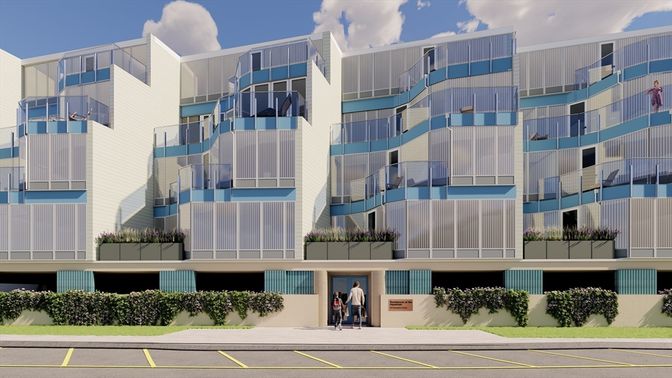 Exterior, Facade, Condo Building