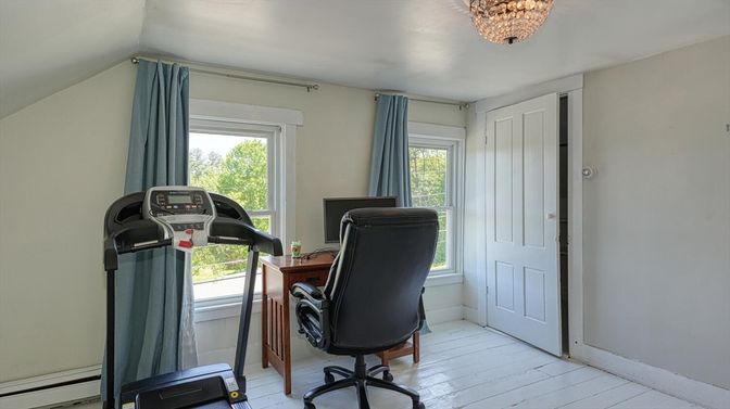 Fitness Equipment, Home Office, Interior, Wood Texture Flooring