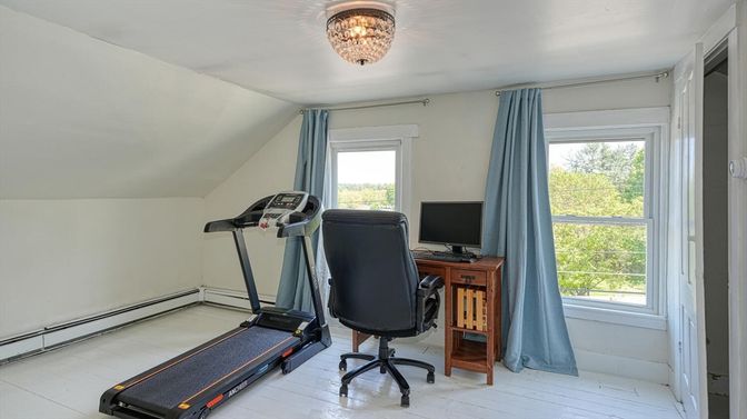 Chandelier, Fitness Equipment, Home Office, Interior