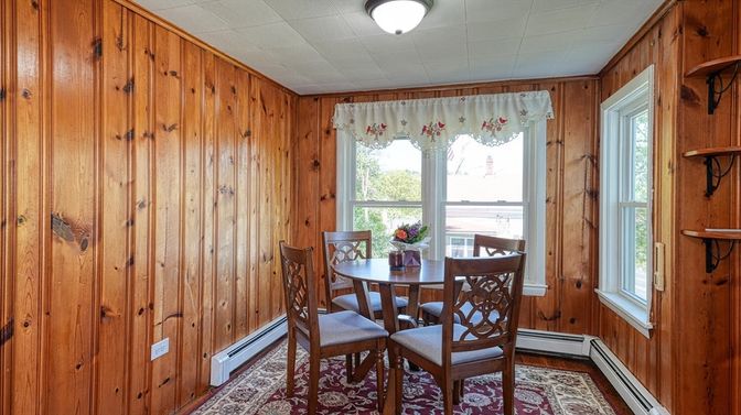 Dining room, Interior, Wooden Walls
