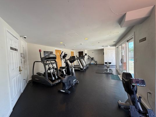 Fitness Equipment, Gym, Interior, Recessed Lighting