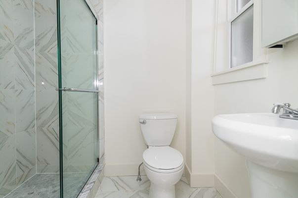 Bathroom, Glass Shower, Interior, Marble, Marble Walls