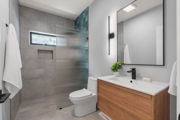 Bathroom, Glass Shower, Interior