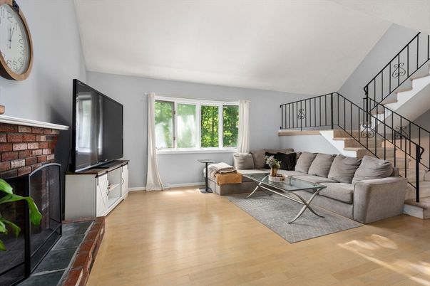 Fireplace, Interior, Living room, Wood Texture Flooring