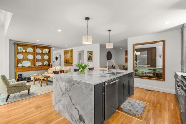 Dining room, Interior, Kitchen, Living room, Pendant Lights, Recessed Lighting, Wood Texture Flooring