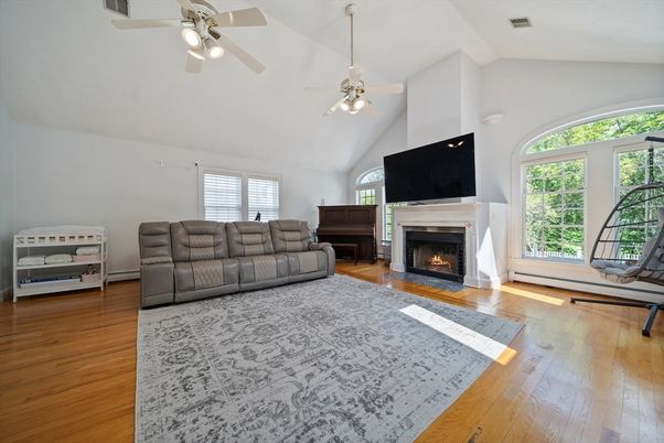Fireplace, Interior, Piano, Wood Texture Flooring