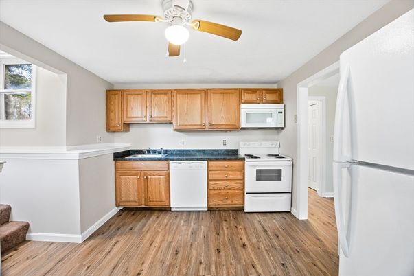 Interior, Kitchen, Wood Texture Flooring