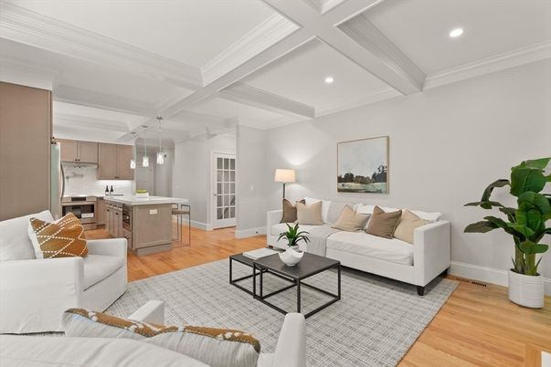 Dining room, Interior, Kitchen, Living room, Pendant Lights, Recessed Lighting, Wood Texture Flooring