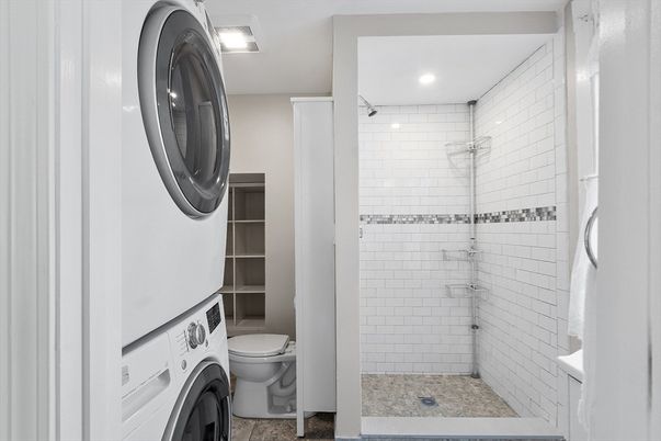 Bathroom, Interior, Recessed Lighting, Utility Closets, Washer