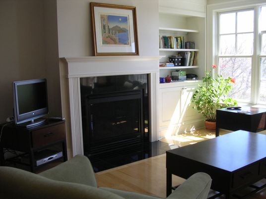 Fireplace, Interior, Wood Texture Flooring