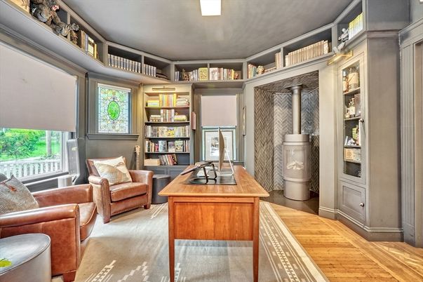 Home Office, Interior, Wood Texture Flooring