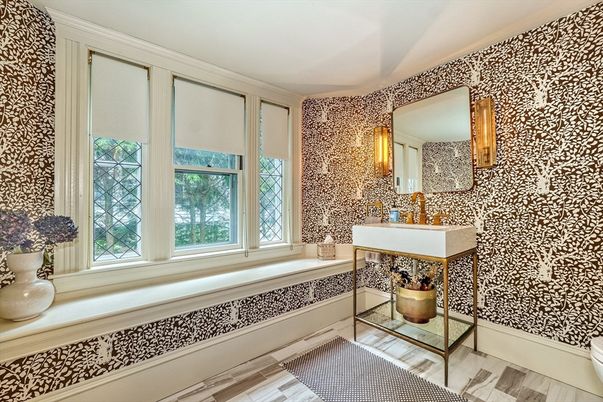 Bathroom, Interior, Wood Texture Flooring