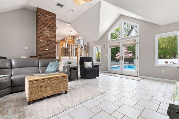 Interior, Living room, Stone Walls