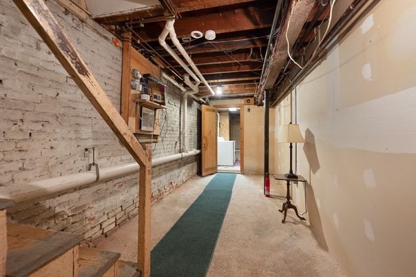 Interior, Stone Walls, Wooden Beams