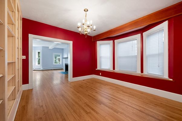 Chandelier, Empty room, Interior, Wood Texture Flooring