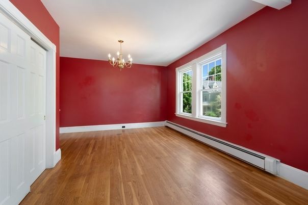 Chandelier, Empty room, Interior, Wood Texture Flooring