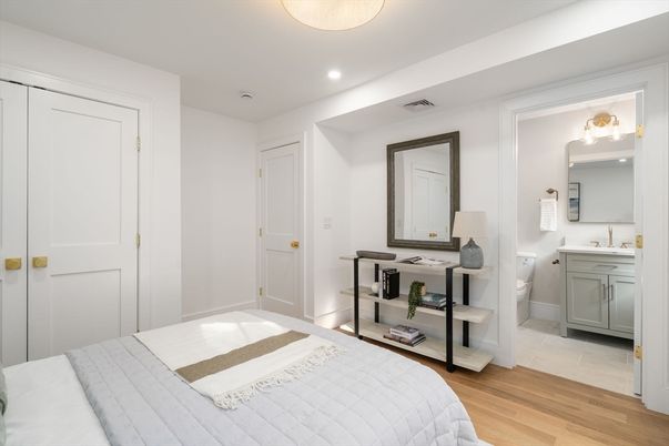 Bathroom, Bedroom, Interior, Recessed Lighting, Wood Texture Flooring