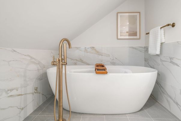 Bathroom, Free Standing Baths, Interior, Marble Walls