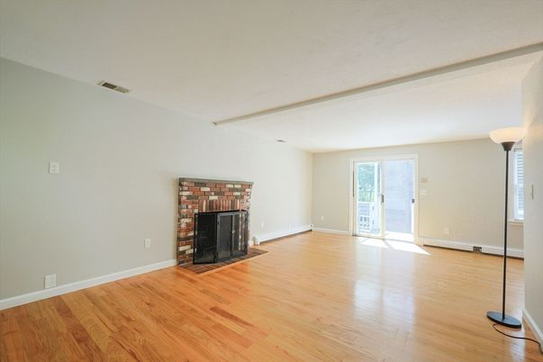Empty room, Fireplace, Interior, Wood Texture Flooring