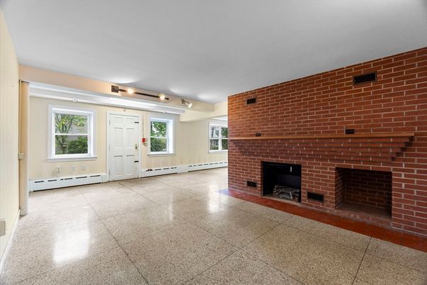 Empty room, Fireplace, Interior, Stone Walls