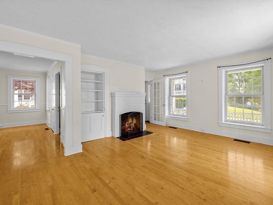Empty room, Fireplace, Interior, Wood Texture Flooring