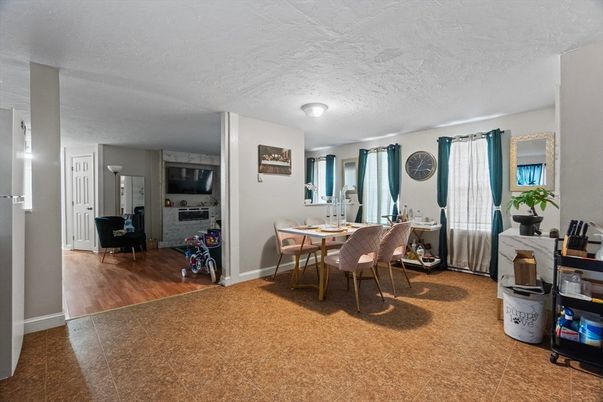Dining room, Interior, Wood Texture Flooring