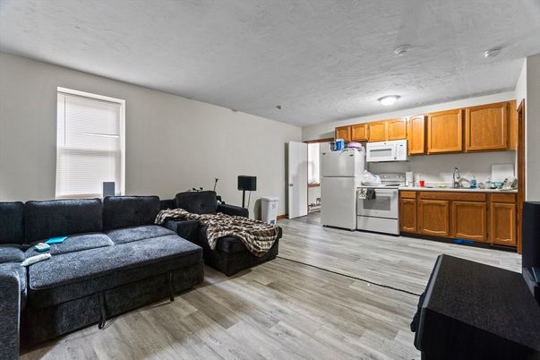 Interior, Kitchen, Living room, Wood Texture Flooring