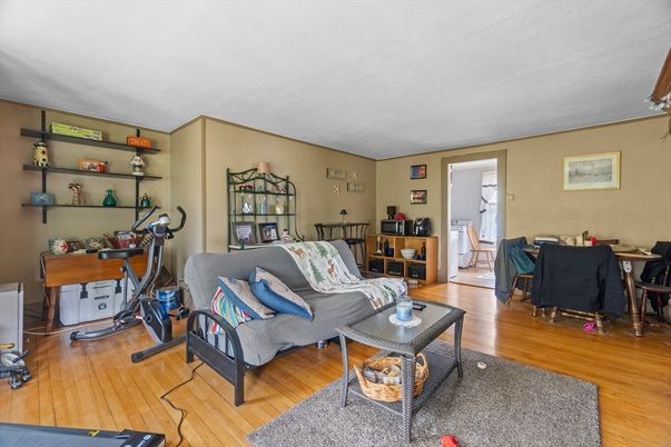 Dining room, Fitness Equipment, Interior, Living room, Wood Texture Flooring