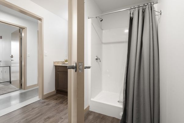 Bathroom, Interior, Wood Texture Flooring