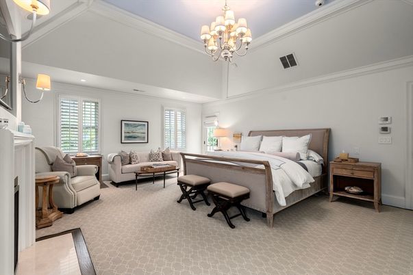 Bedroom, Chandelier, Interior, Recessed Lighting