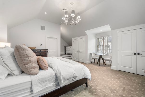 Bedroom, Chandelier, Interior, Recessed Lighting