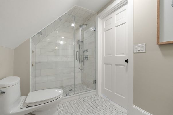 Bathroom, Glass Shower, Interior, Marble Walls