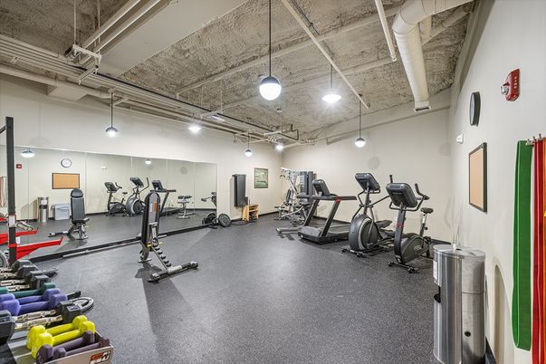 Fitness Equipment, Gym, Interior, Pendant Lights
