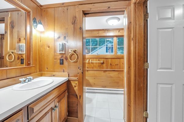 Bathroom, Interior, Wooden Walls