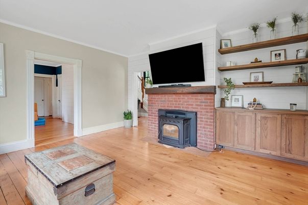 Fireplace, Interior, Wood Texture Flooring