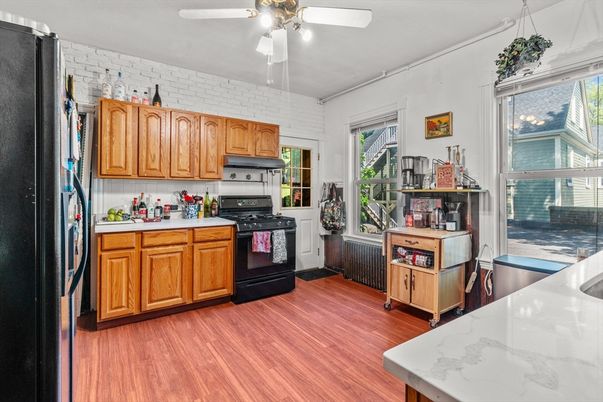 Interior, Kitchen, Wood Texture Flooring