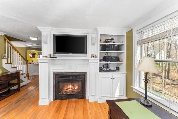 Fireplace, Interior, Wood Texture Flooring