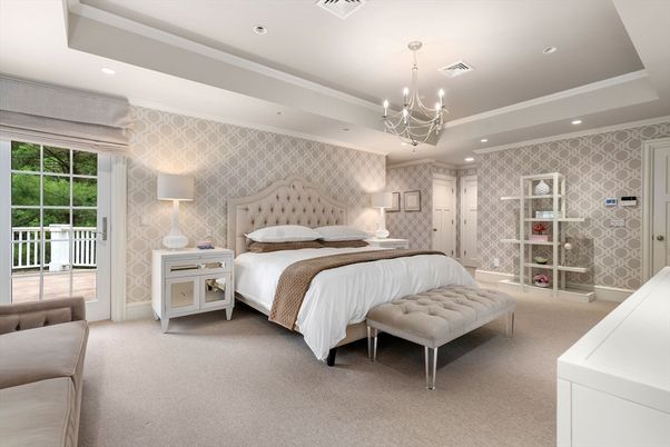 Bedroom, Chandelier, Interior, Recessed Lighting