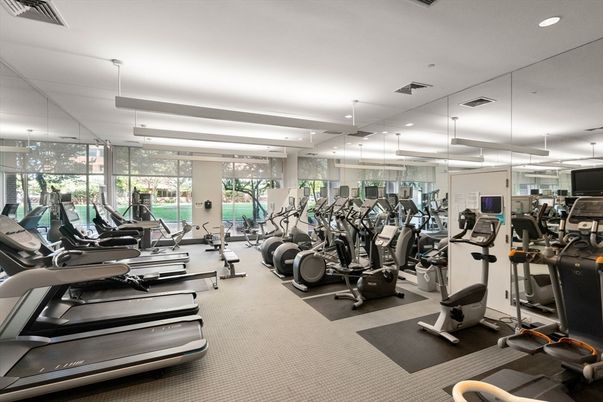Fitness Equipment, Gym, Interior, Recessed Lighting