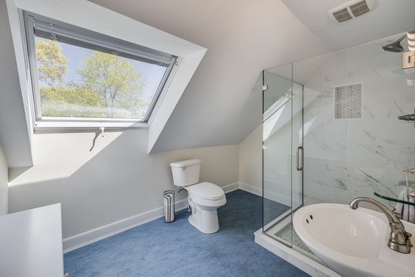 Bathroom, Glass Shower, Interior, Marble Walls