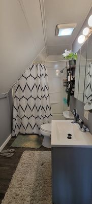 Bathroom, Interior, Wood Texture Flooring