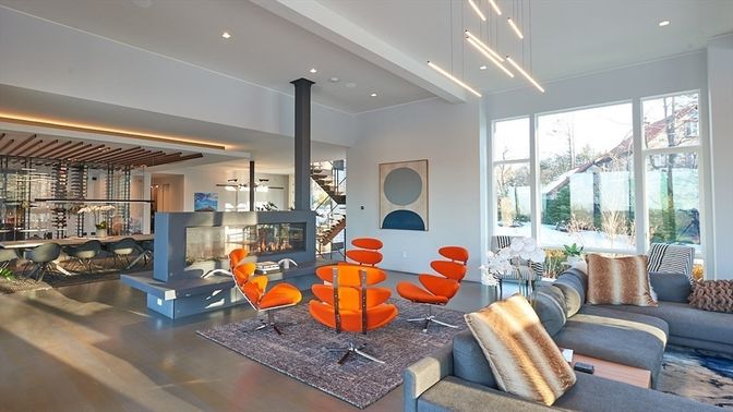 Dining room, Interior, Pendant Lights, Recessed Lighting
