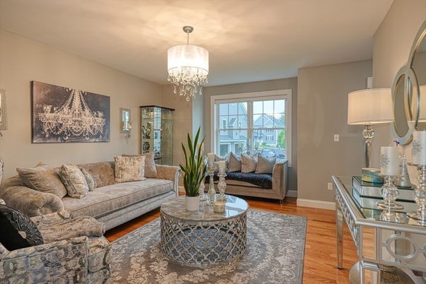Chandelier, Interior, Living room, Wood Texture Flooring