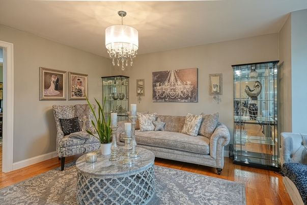 Chandelier, Interior, Living room, Wood Texture Flooring