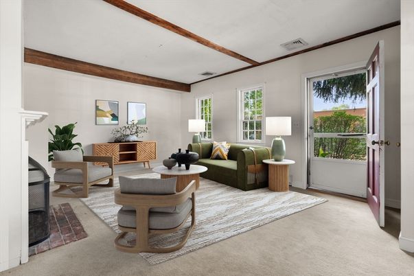 Fireplace, Interior, Living room, Wooden Beams