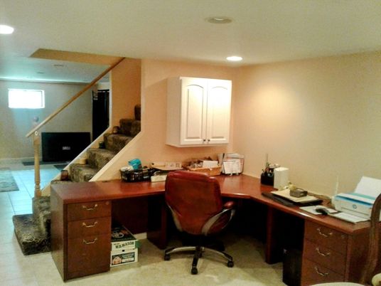 Home Office, Interior, Recessed Lighting