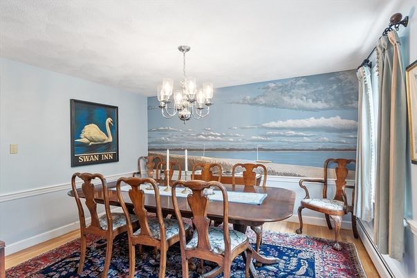 Chandelier, Dining room, Interior, Water, Wood Texture Flooring